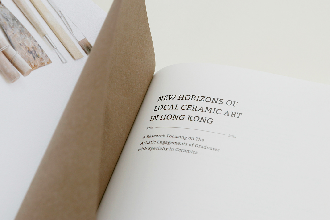 book graphic design  Layout bilingual publication minimal print ceramic art