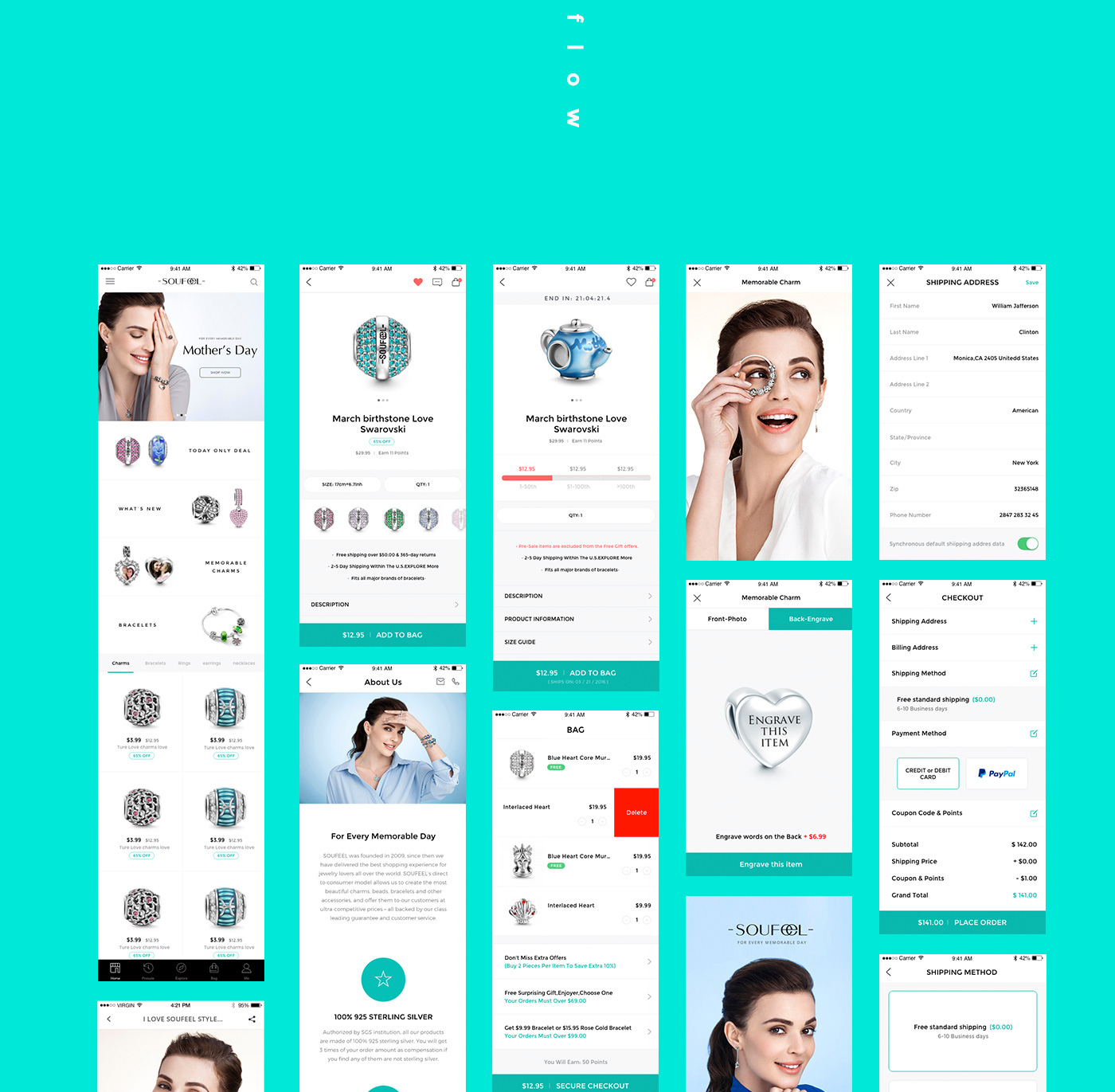 jewelry app Web clean UI ux Website color new Webdesign Appdesign Chengdu china green