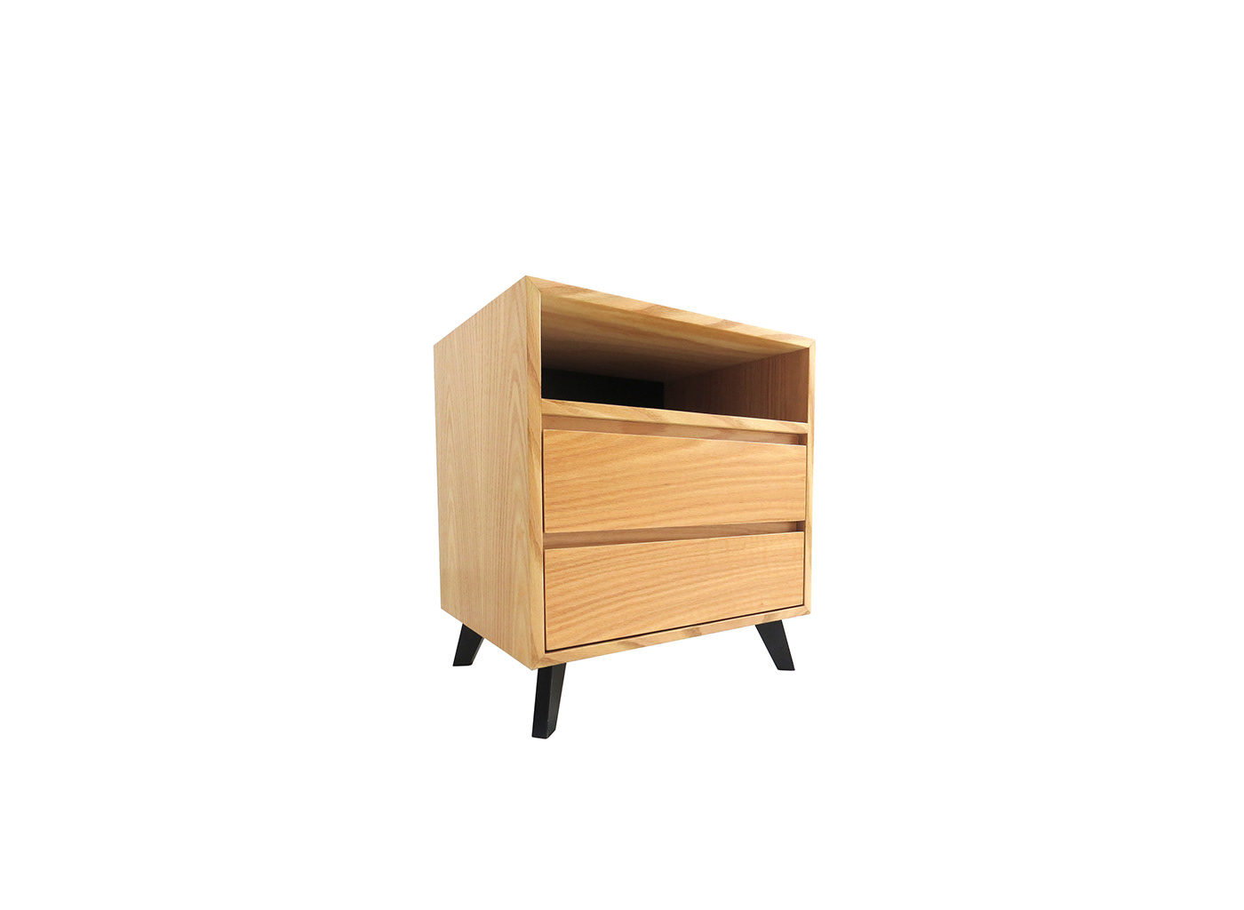 Nightstand oak furniture wood modern simple