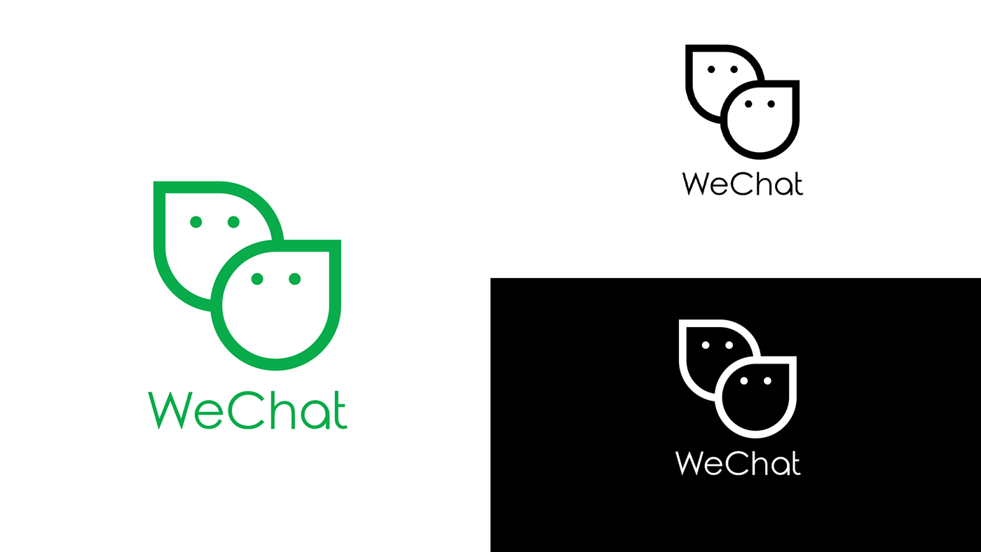 graphic logo logos branding  UI user interface rebranding Rebrand wechat application