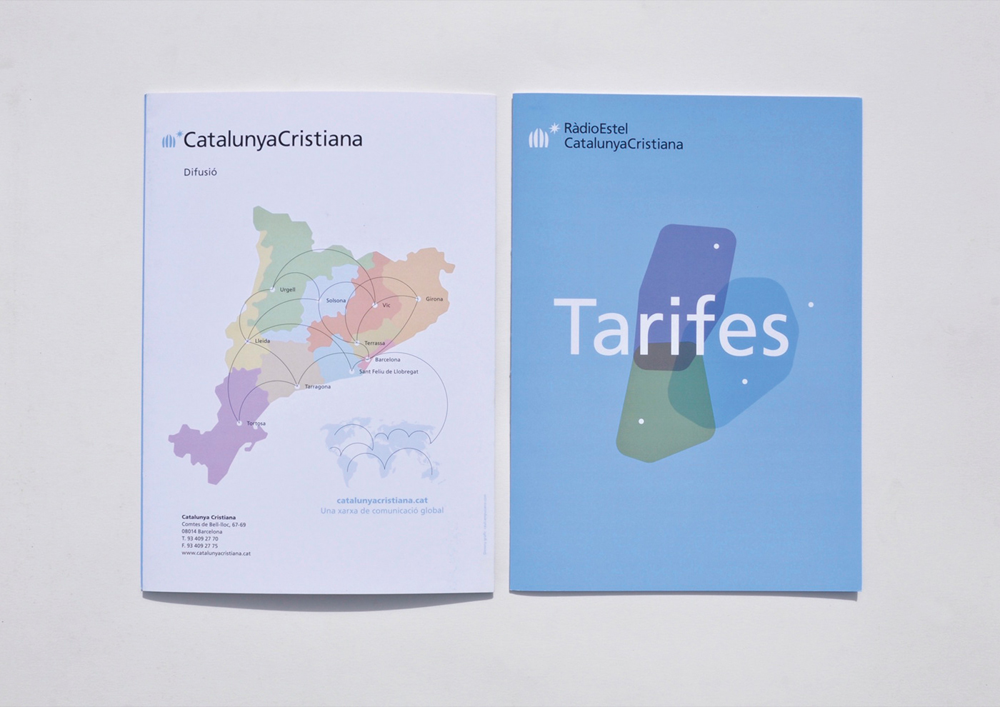 graphic design  brochure diseño gráfico folleto tarifas barcelona publicidad prensa Radio press