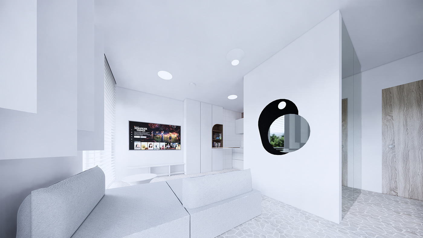 3D architecture interior design  Render visualization