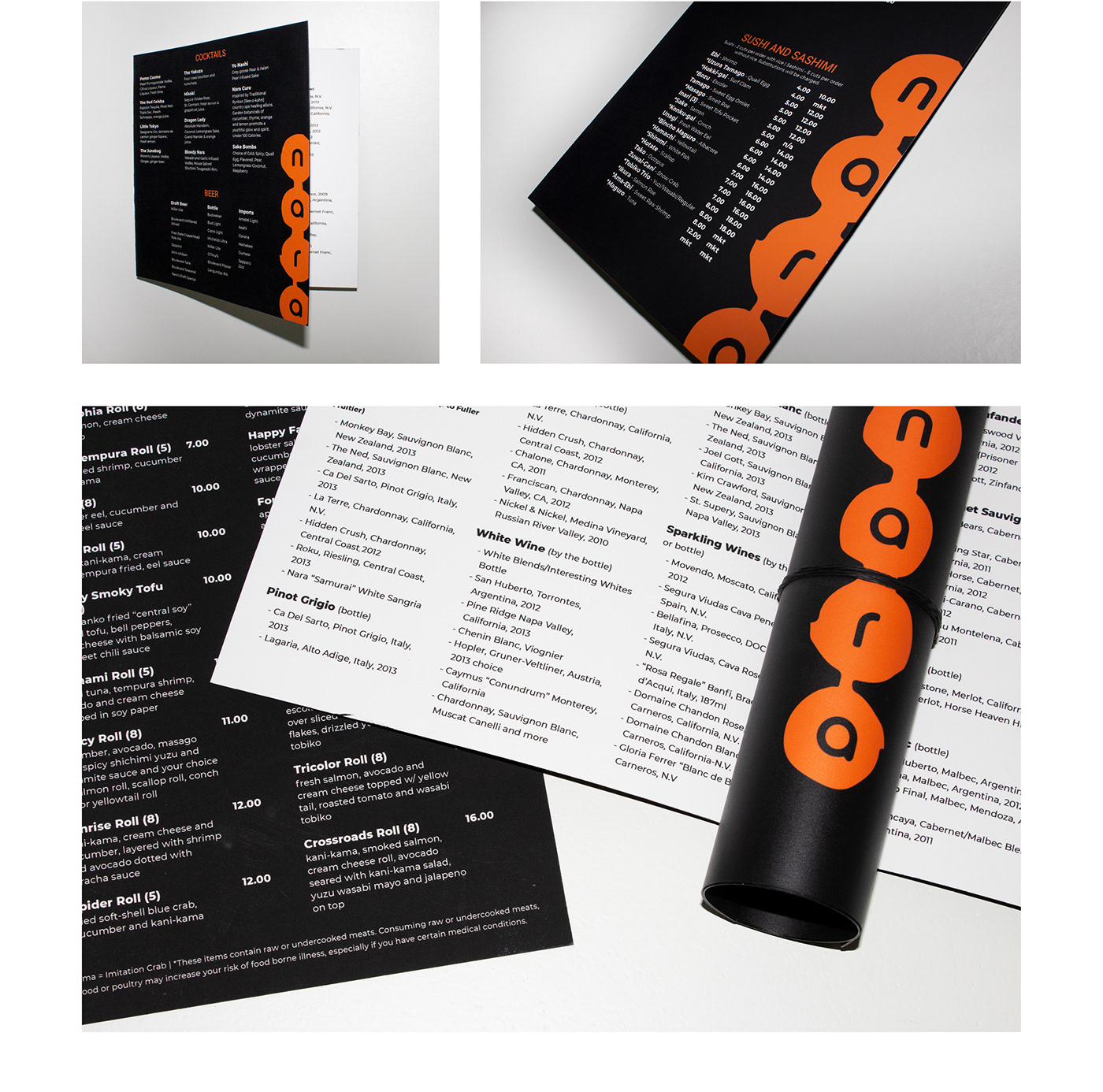 design menu Nara Photography  print Production typography  