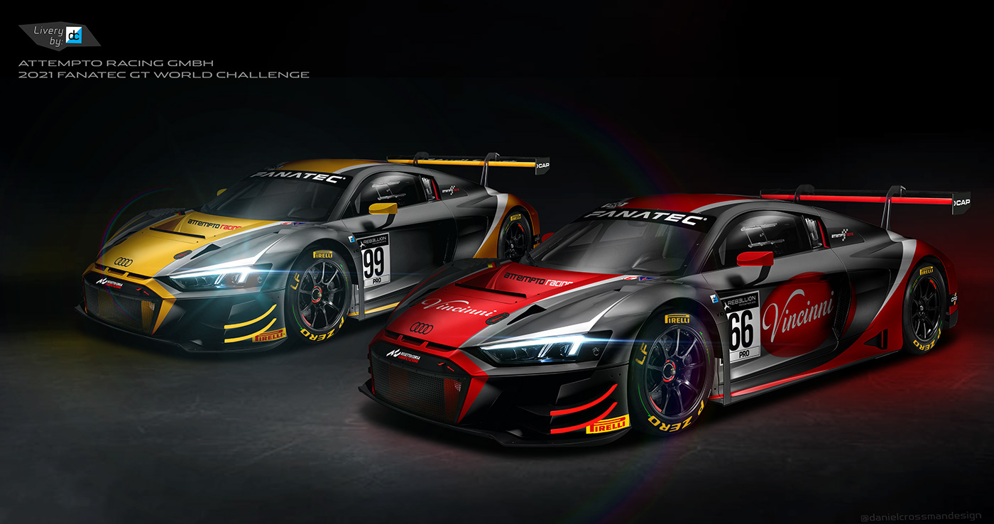 Audi Fanatec GT racing GT World Challenge livery design MOTORSPORT DESIGN