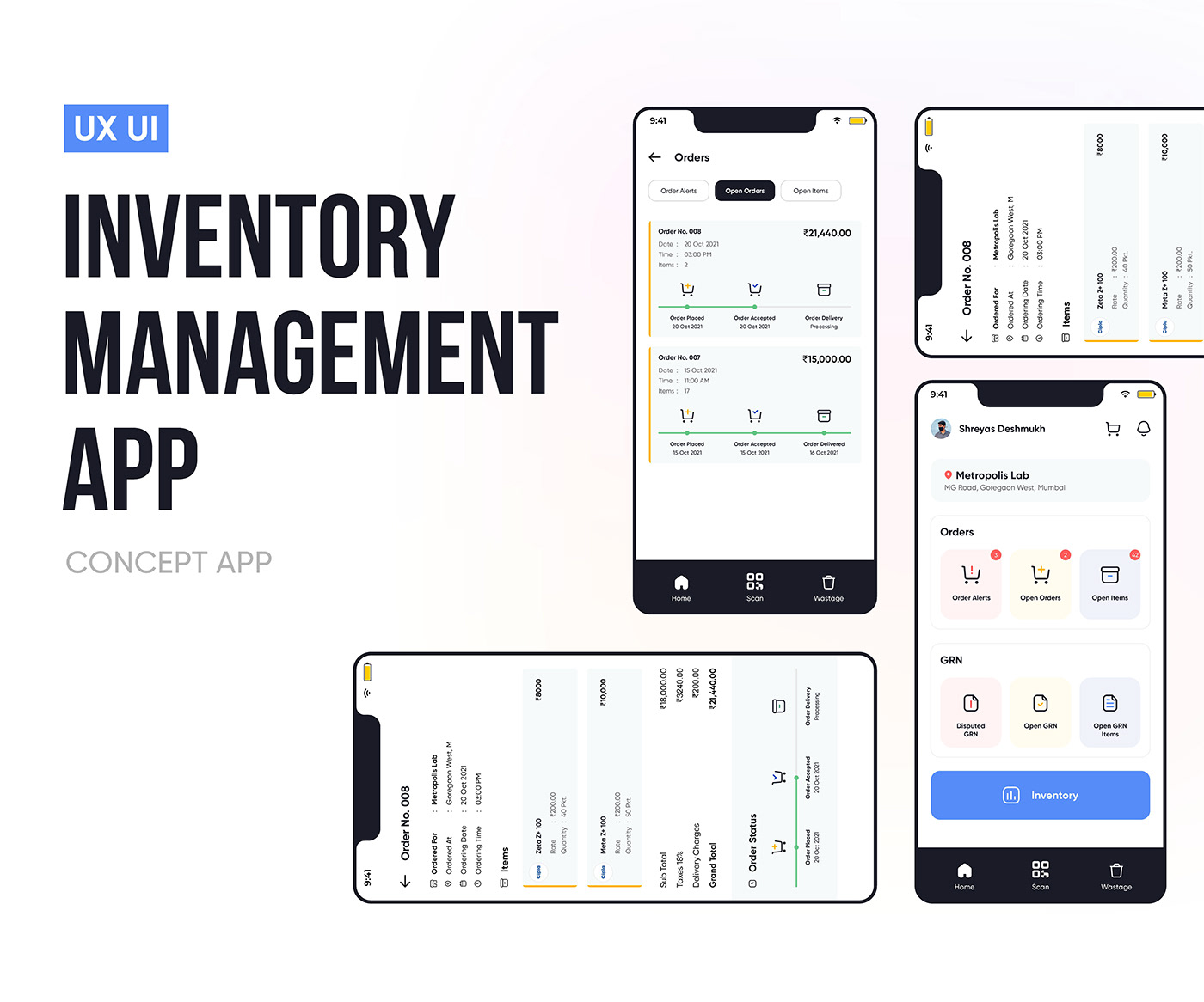 app design app ui Hospital App inventory app Inventory Management App Stock app Stock Management APp Warehouse App