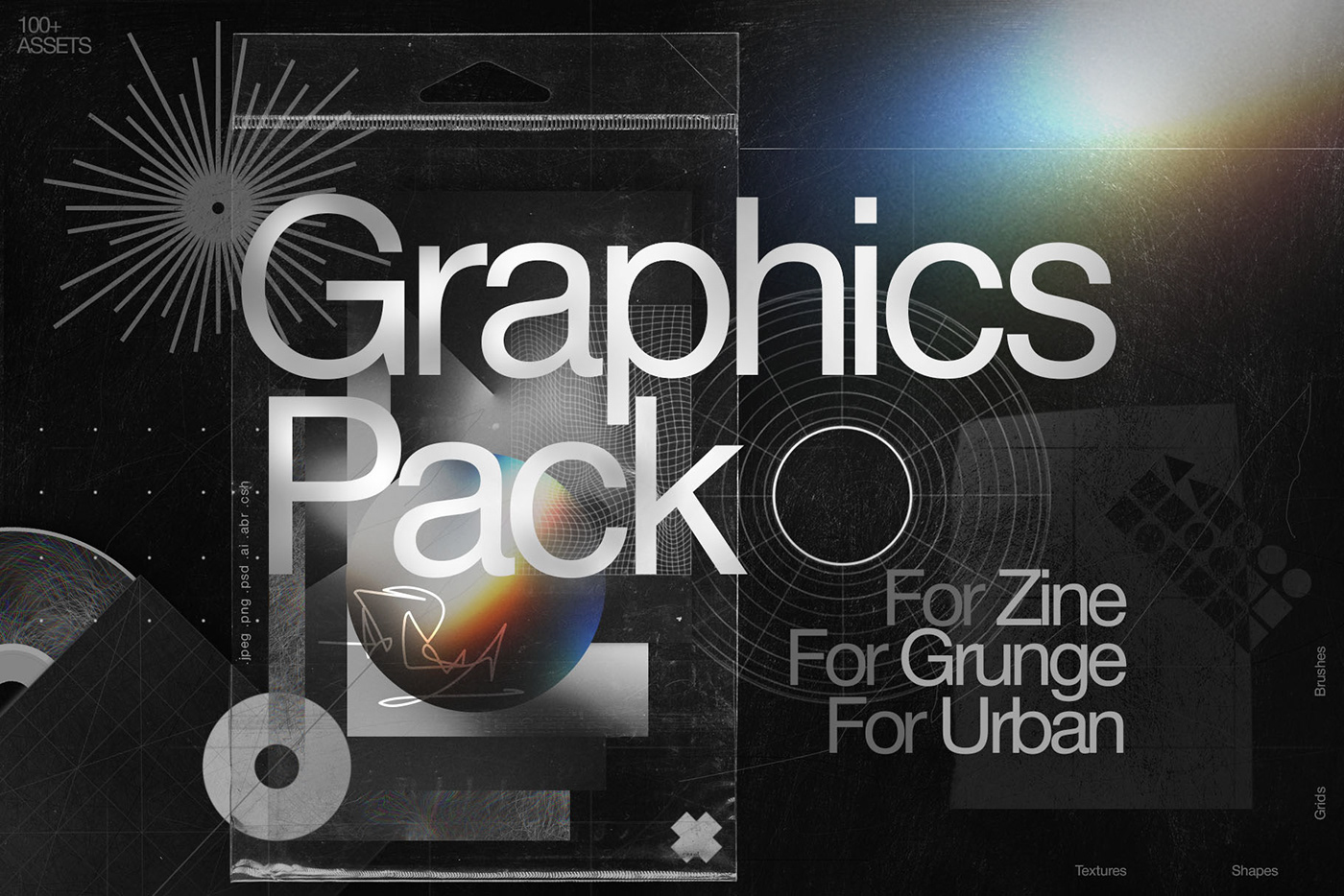 abstract Glitch grunge holographic poster resources Retro texture Urban Zine 