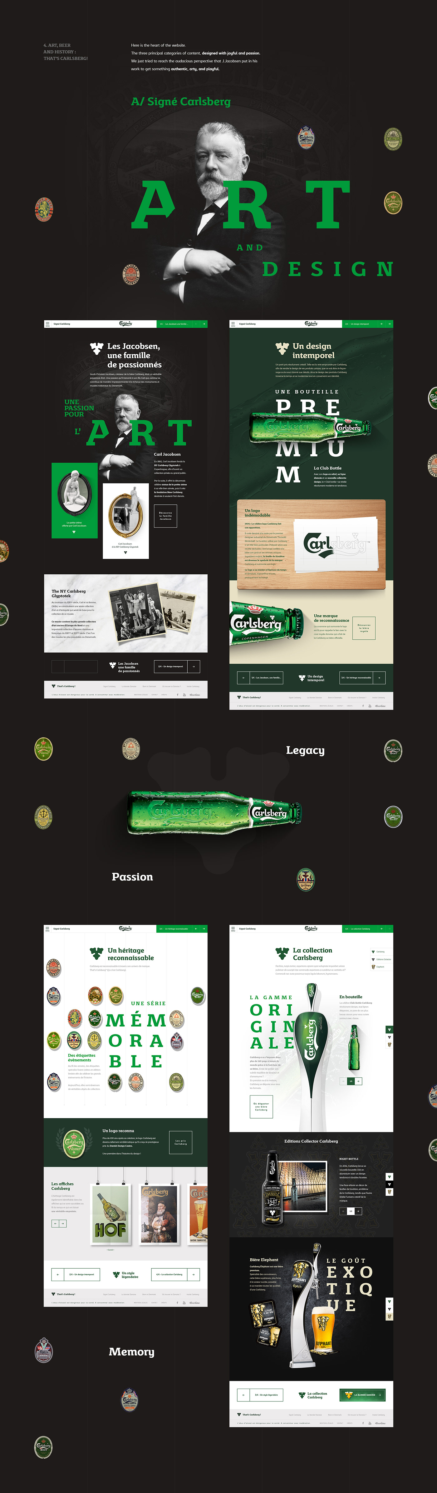 Carlsberg beer bigyouth danish cool denmark Hipster Webdesign art direction  UI