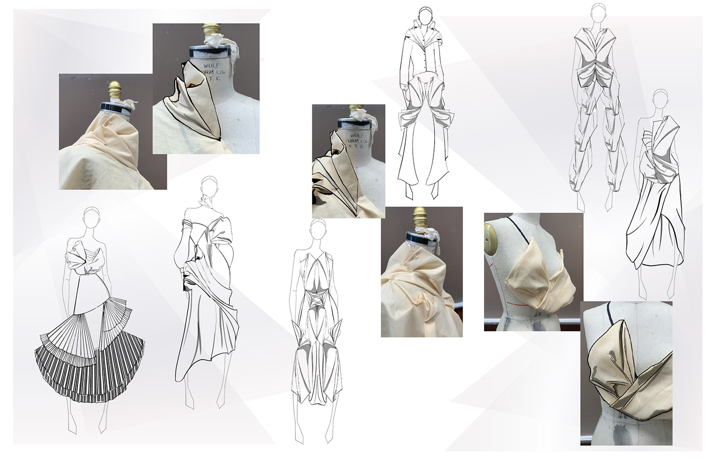 fashion design fashion illustration research project glassblowing Creative Design draping NIFT ship in a bottle FIT