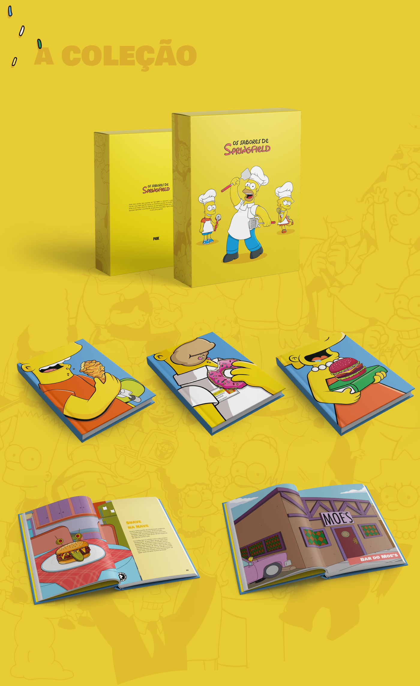 simpsons Homer Bart lisa box coleção LIVROS book editorial receita