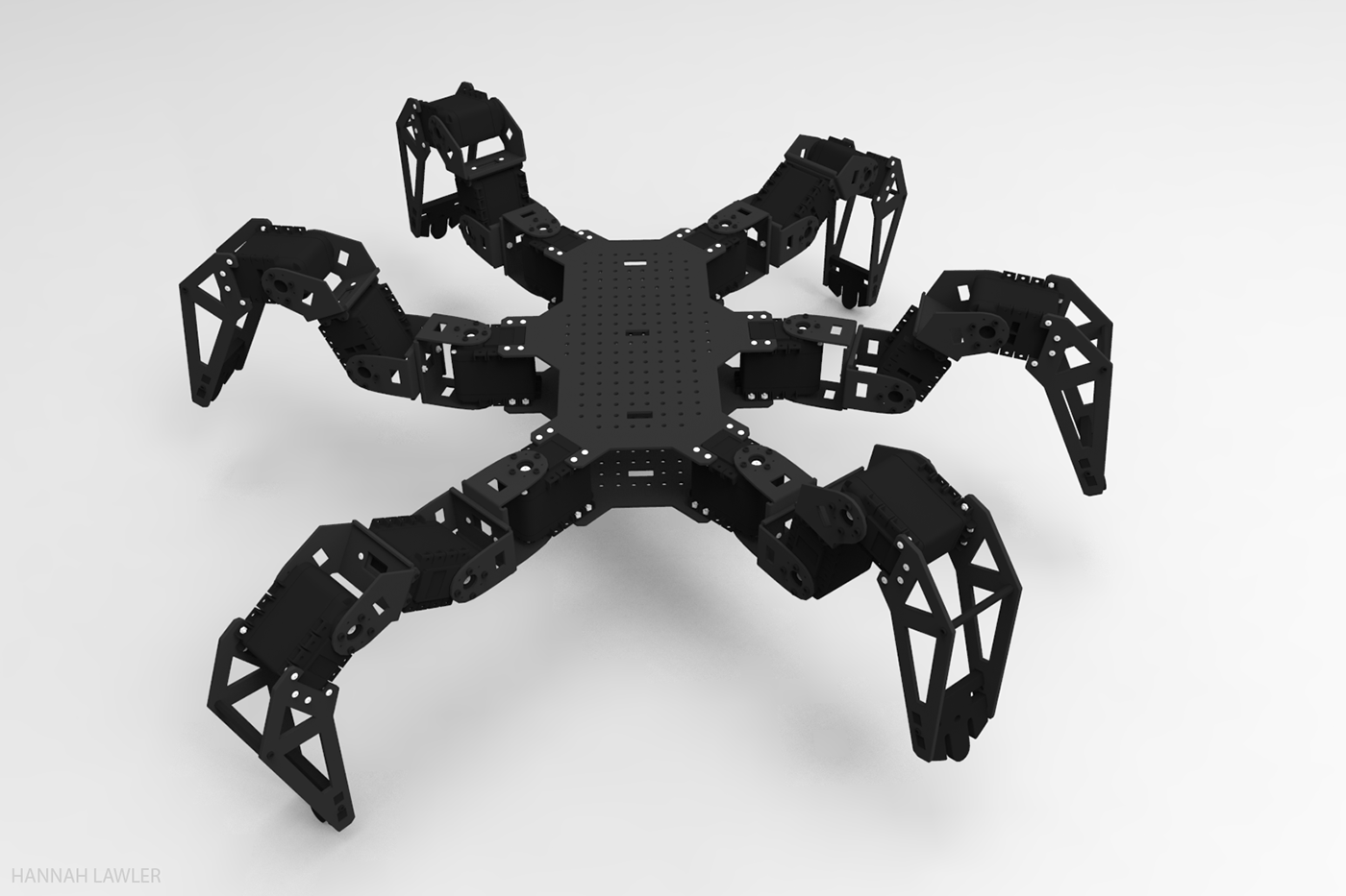 drone Hexapod robot hard surface modeling 3d modeling Maya 3D