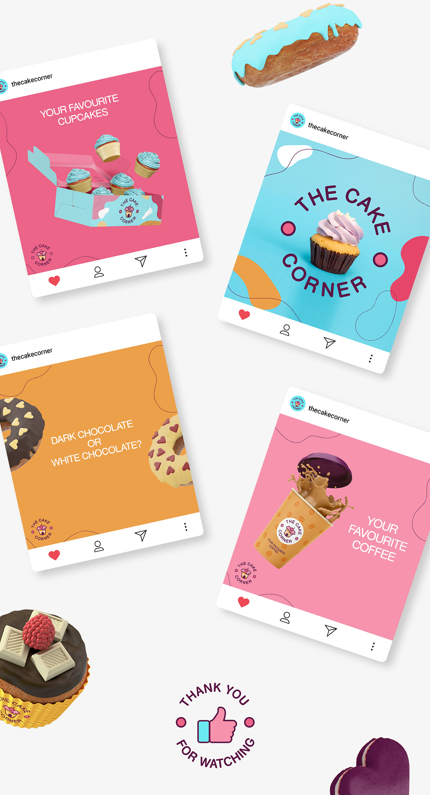 branding  cakery cakeshop colorful graphic design  Illustrator logo Packaging photoshop social media
