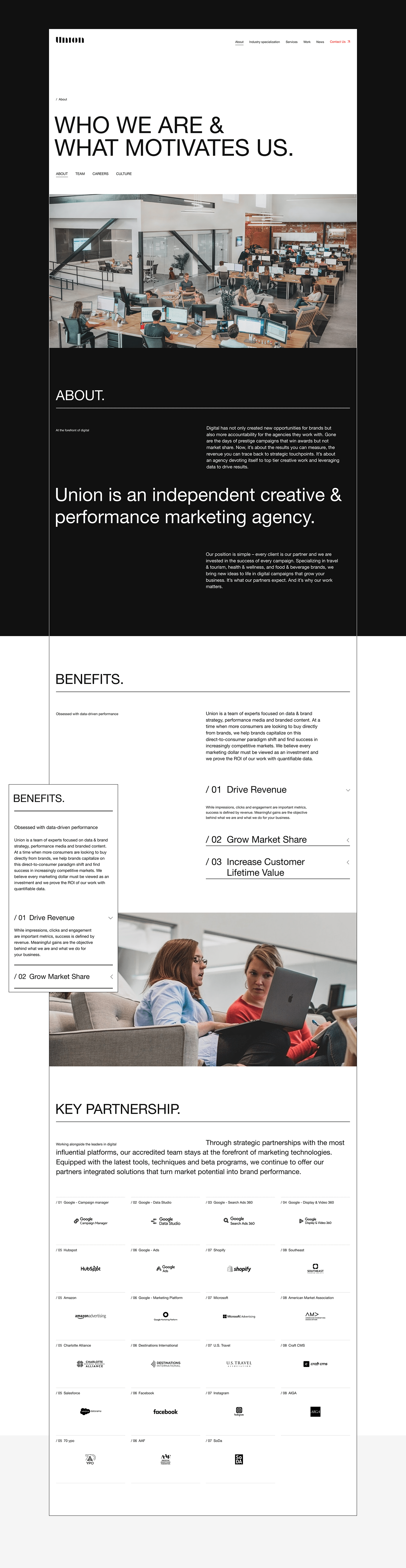 agency concept redesign studio ux/ui Webdesign