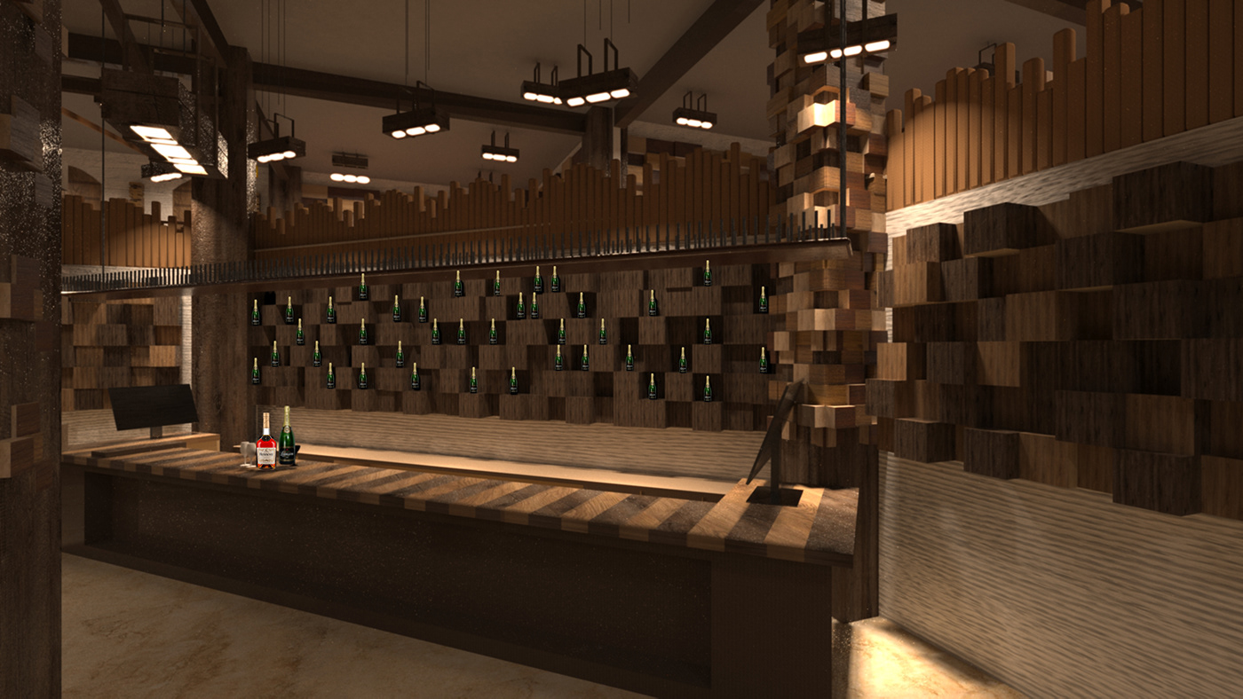 restaurant design Interior Render interior design  vray SketchUP 3D visualization corona architecture