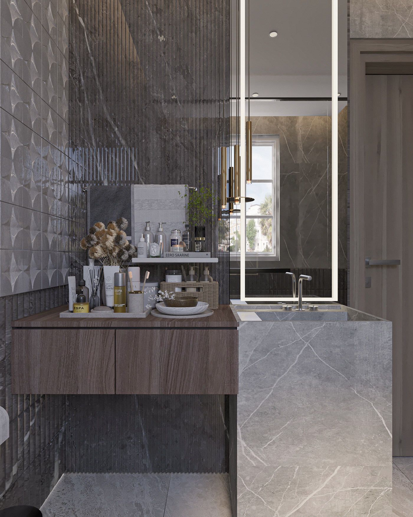 3ds max architecture bathroom design CGI corona interior design  KSA Modern Design Render visualization