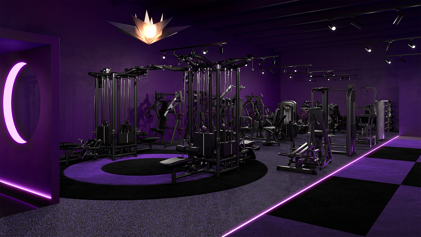 3D 3ds max architecture archviz fitness gym interior design  Render Sports Design visualization