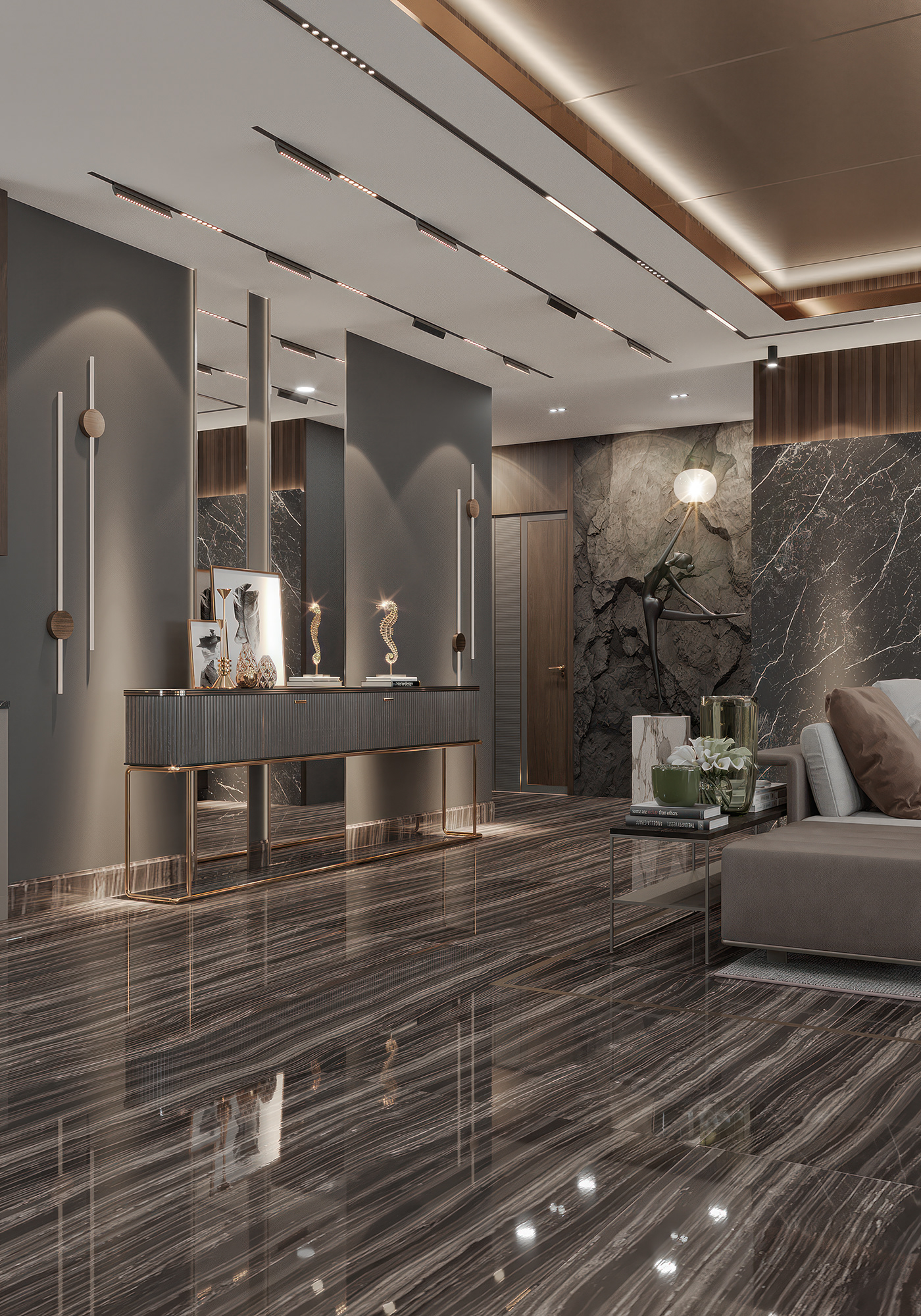 indoor architecture visualization interior design  modern Render 3ds max villa design Interior design