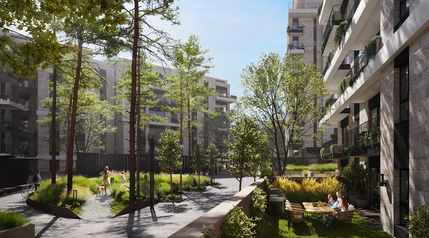 architecture architectural design modern Render 3ds max archviz visualization exterior apartments residential