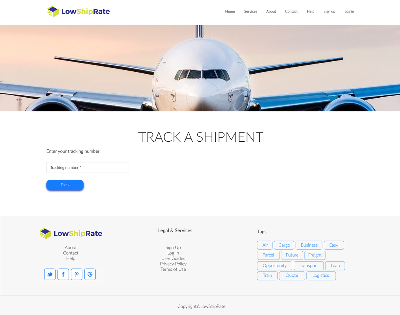 Website pages Logistics transportation Cargo delivery service air