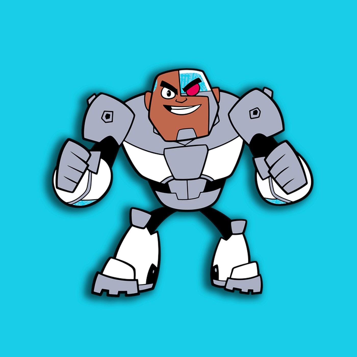 Cyborg Cyberpunk robot 3D Teen Titans comics Character design  Digital Art  ILLUSTRATION  Graphic Designer
