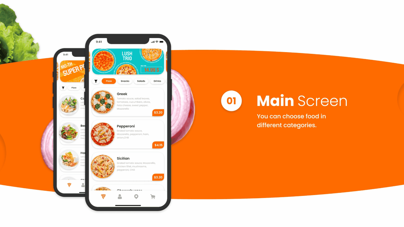 Food  Mobile app Pizza pizza tempo restaurants app design iOS App pizza app food app uiux