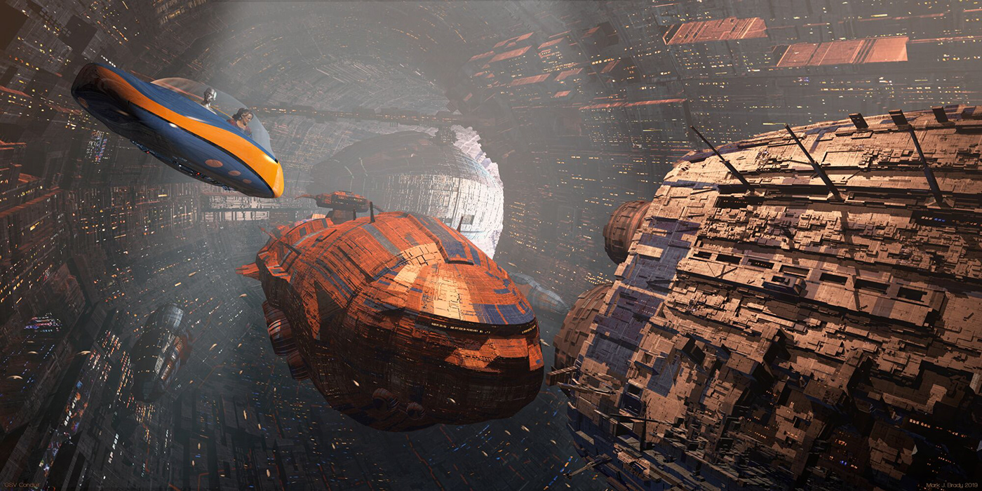 orange science fiction mars books spaceships photomanipulation vectors Dino mountains