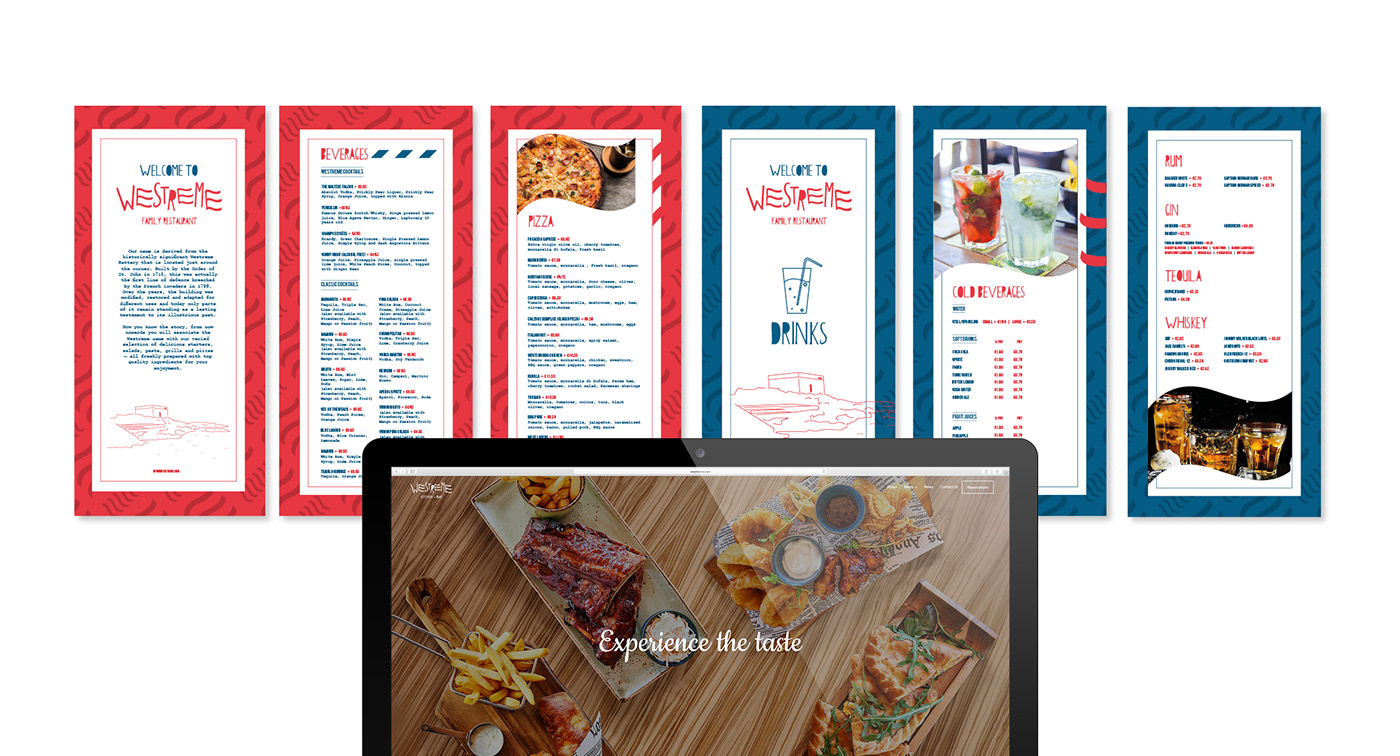 restaurant menu branding  Food  drink malta Fun family design ILLUSTRATION 