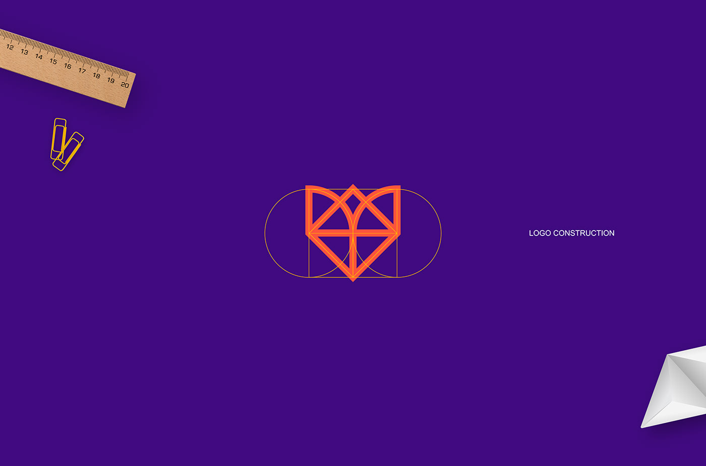 brand identity logo origami  brand branding  digital identity Logo Design purple violet