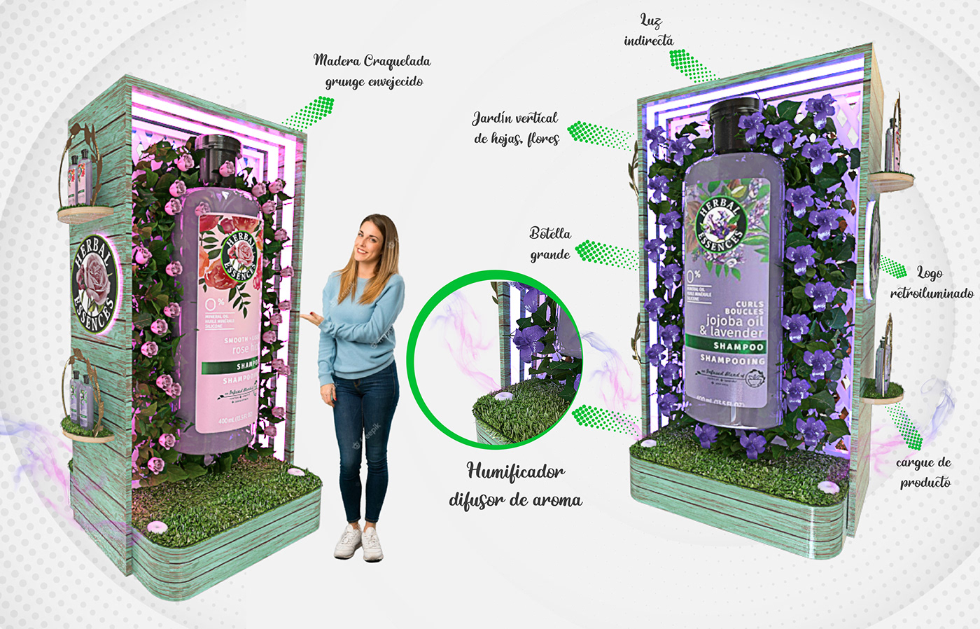 3D design Exhibition  Herbal essences innovation interactive posm premium