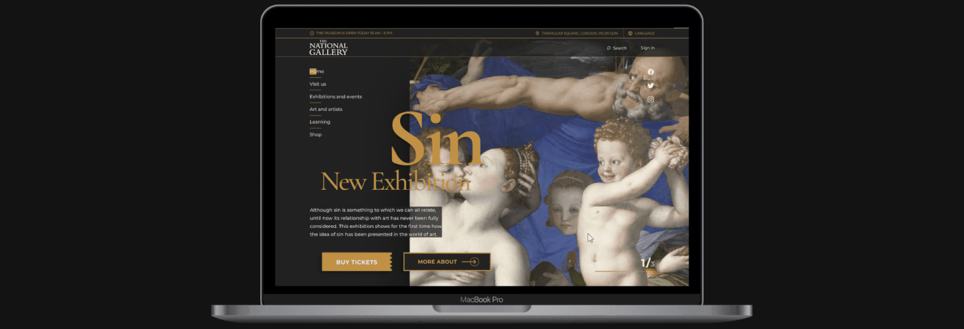 art museum redesign site UI ux Web Website
