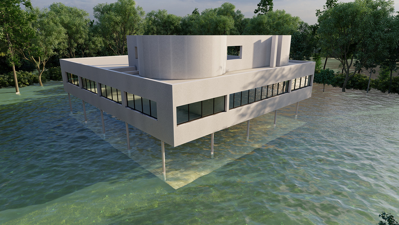 3D 4K architecture arquitectura exterior Le Corbusier lumion Render rendering SketchUP