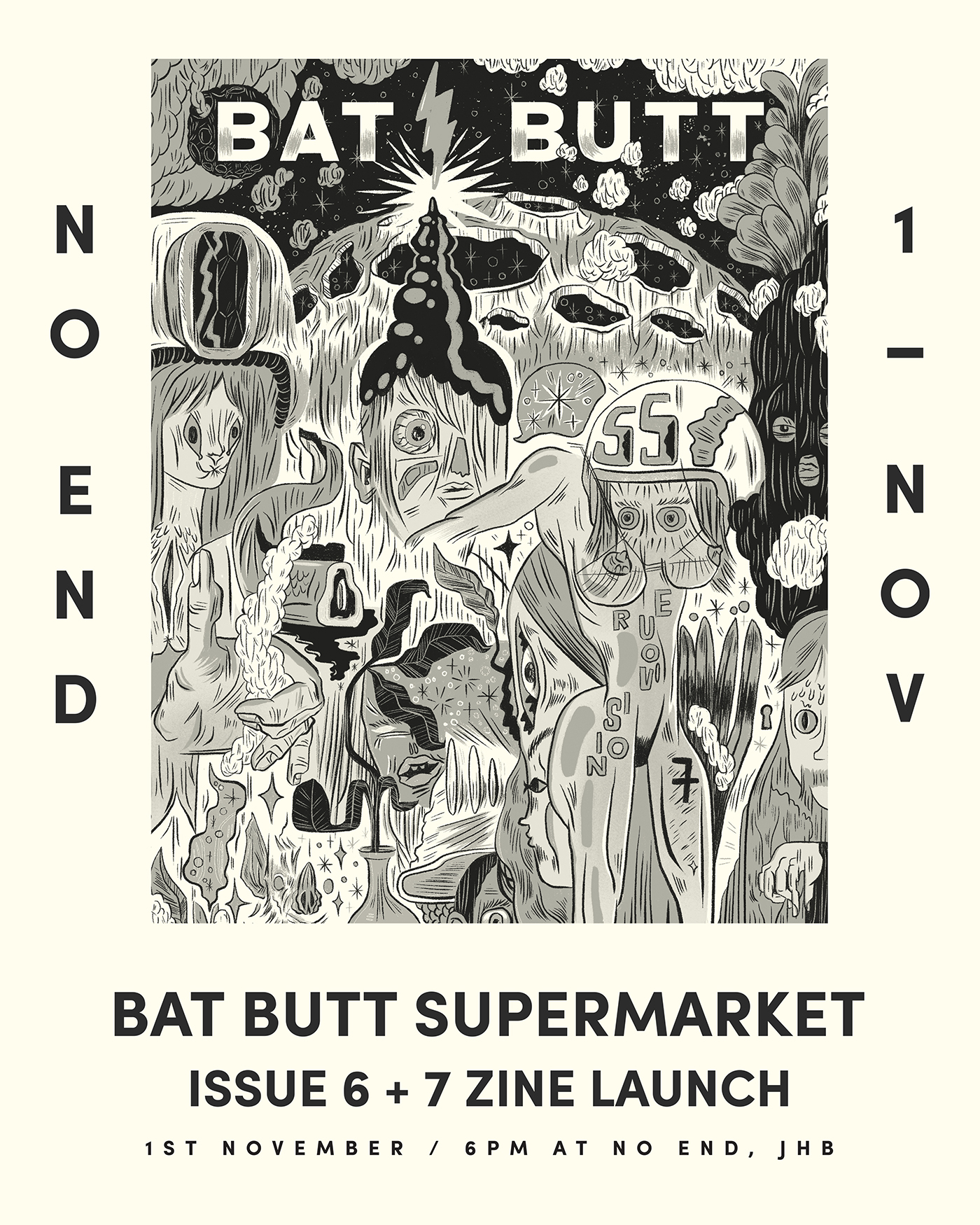 Bat Butt Supermarket Exhibition  no end prints limited edition lowbrow