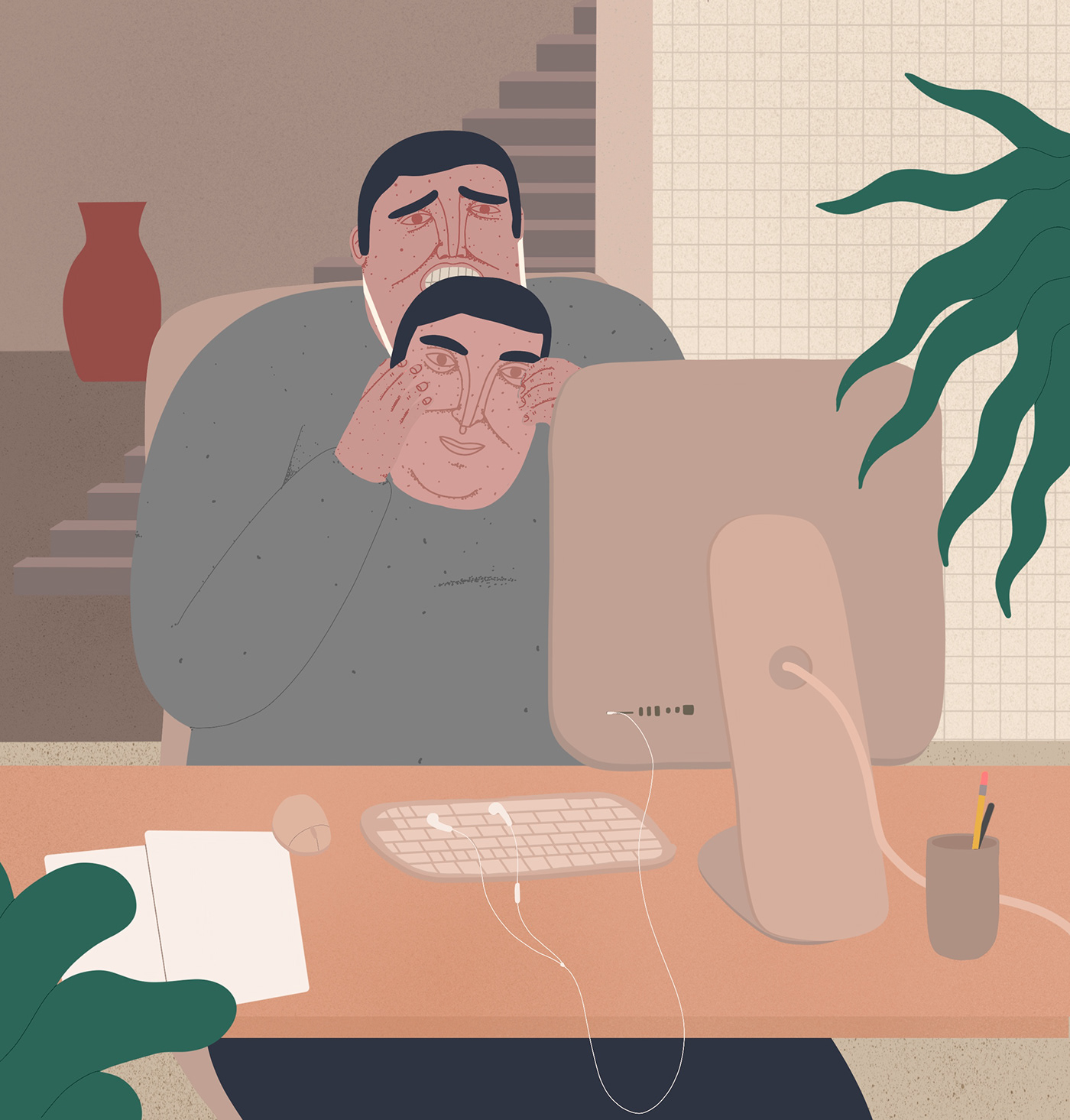editorial ILLUSTRATION  Imposter Syndrome Office