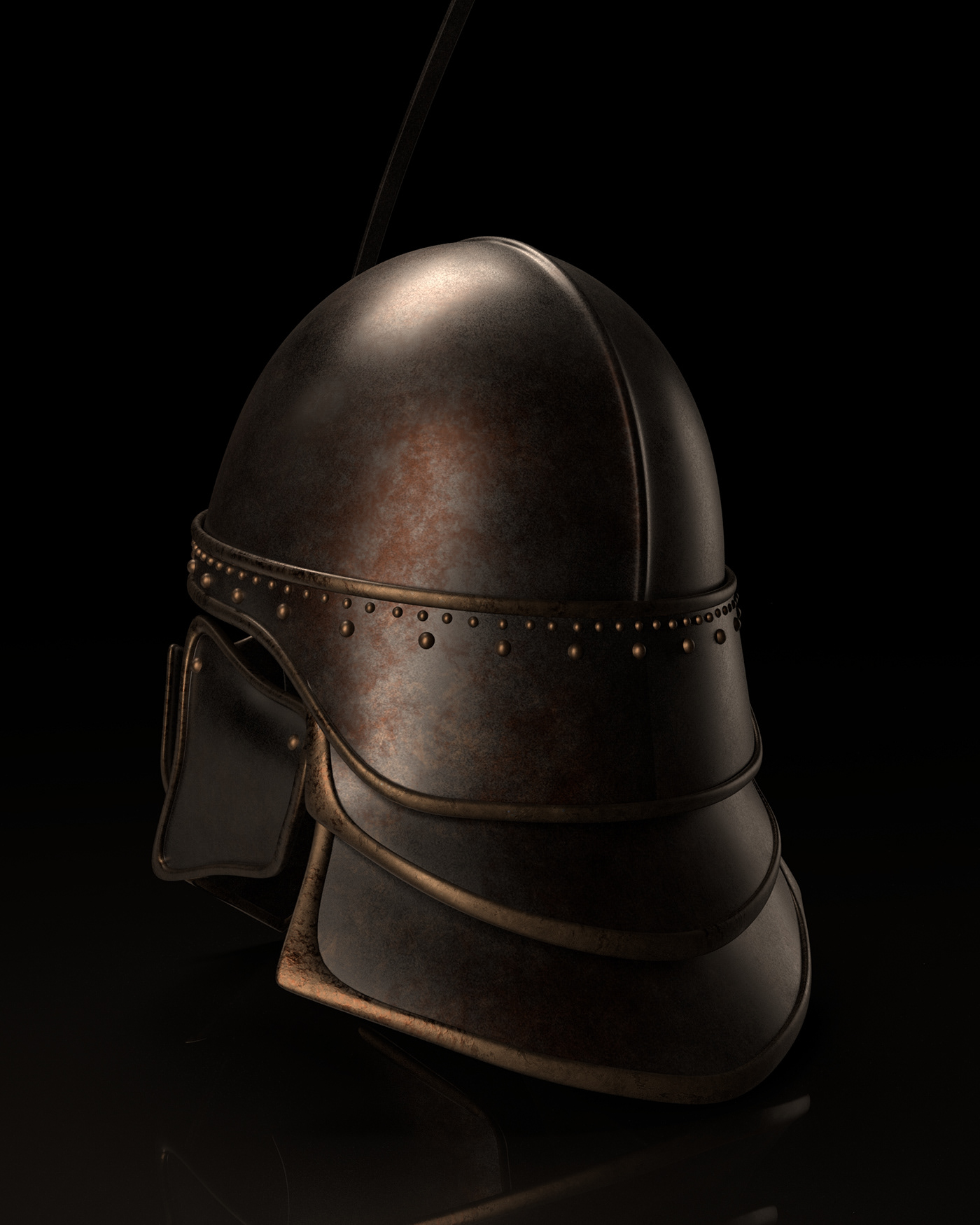 3D arnold Game of Thrones Helmet Maya modeling Substance Painter texture unsullied