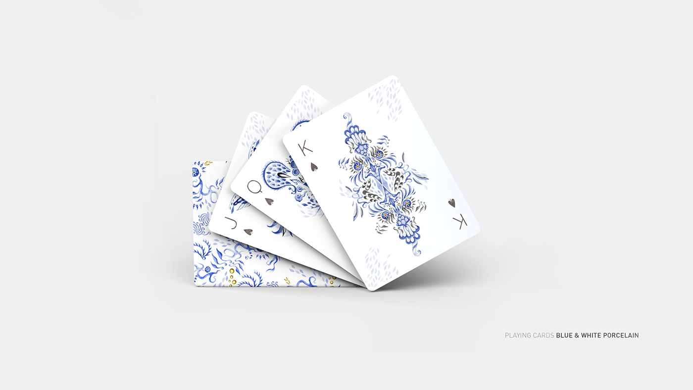 Red Dot Award Winning playing cards by Shann Larsson, Legends Porcelain: Chinese Zodiac Edition 