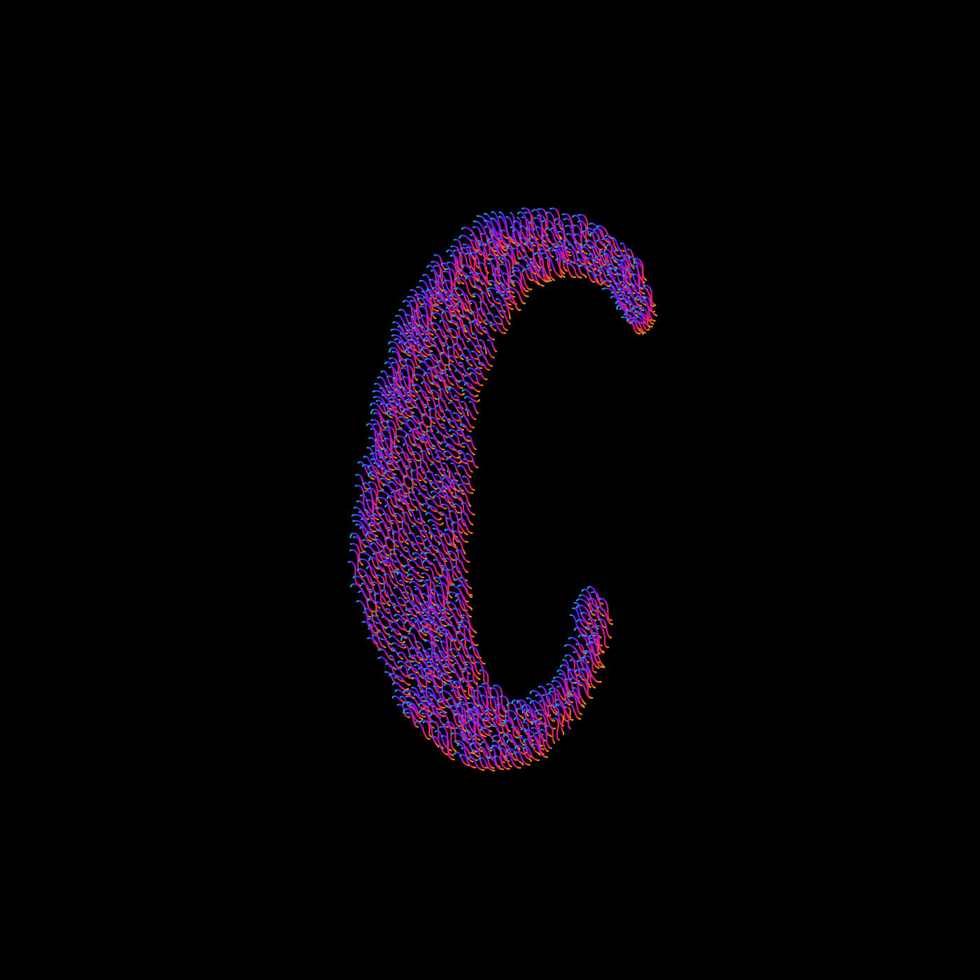 typography   alphabet lettering cellular pattern rainbow gradient days type 36daysoftype