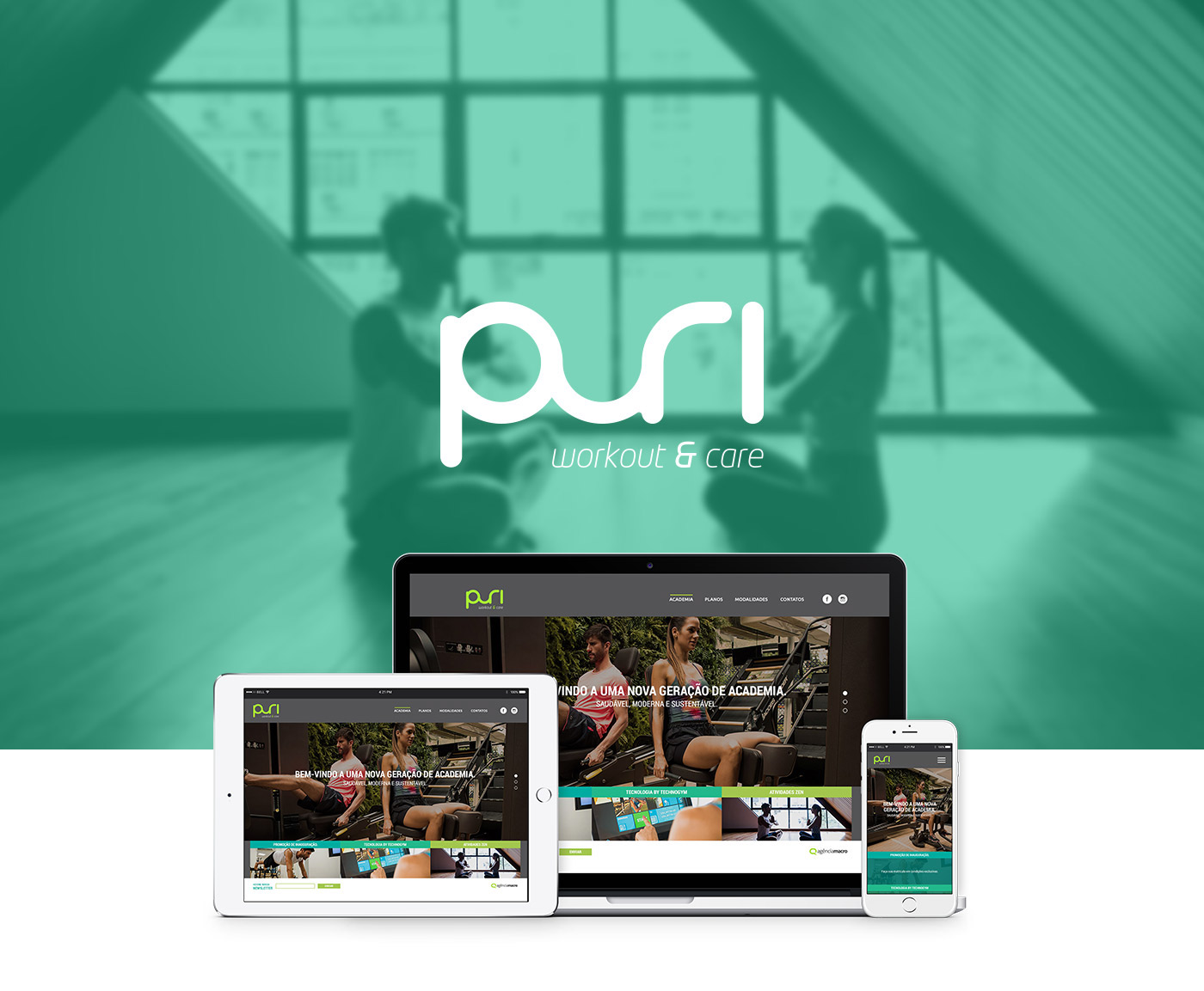 Website ux Web gym academia puro rio
