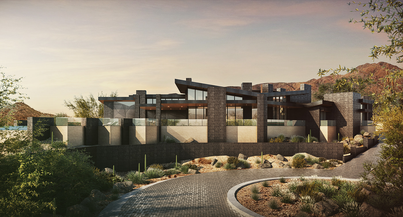 architecture archviz arizona desert design modern Render rendering visualization vray
