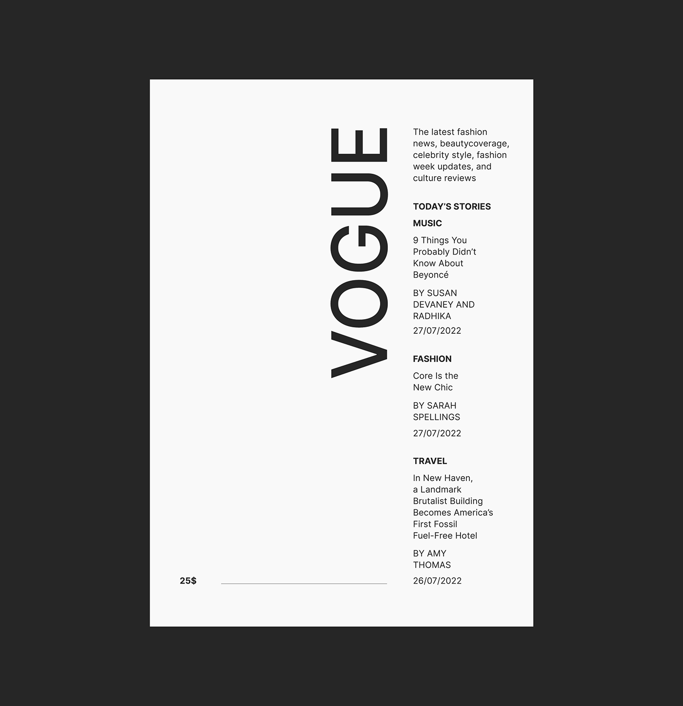 a4 adobe illustrator black and white composition graphic design  minimalist poster Poster Design typography   vogue