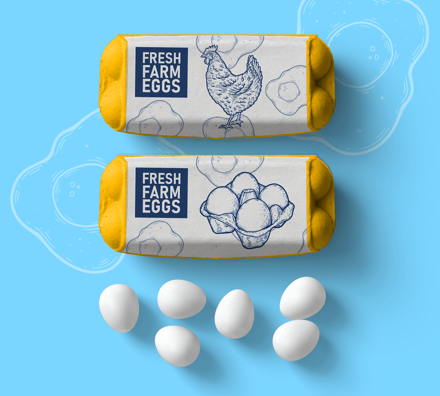 packaging design Packaging brand identity egg packaging design eggs chicken Food  package illustration