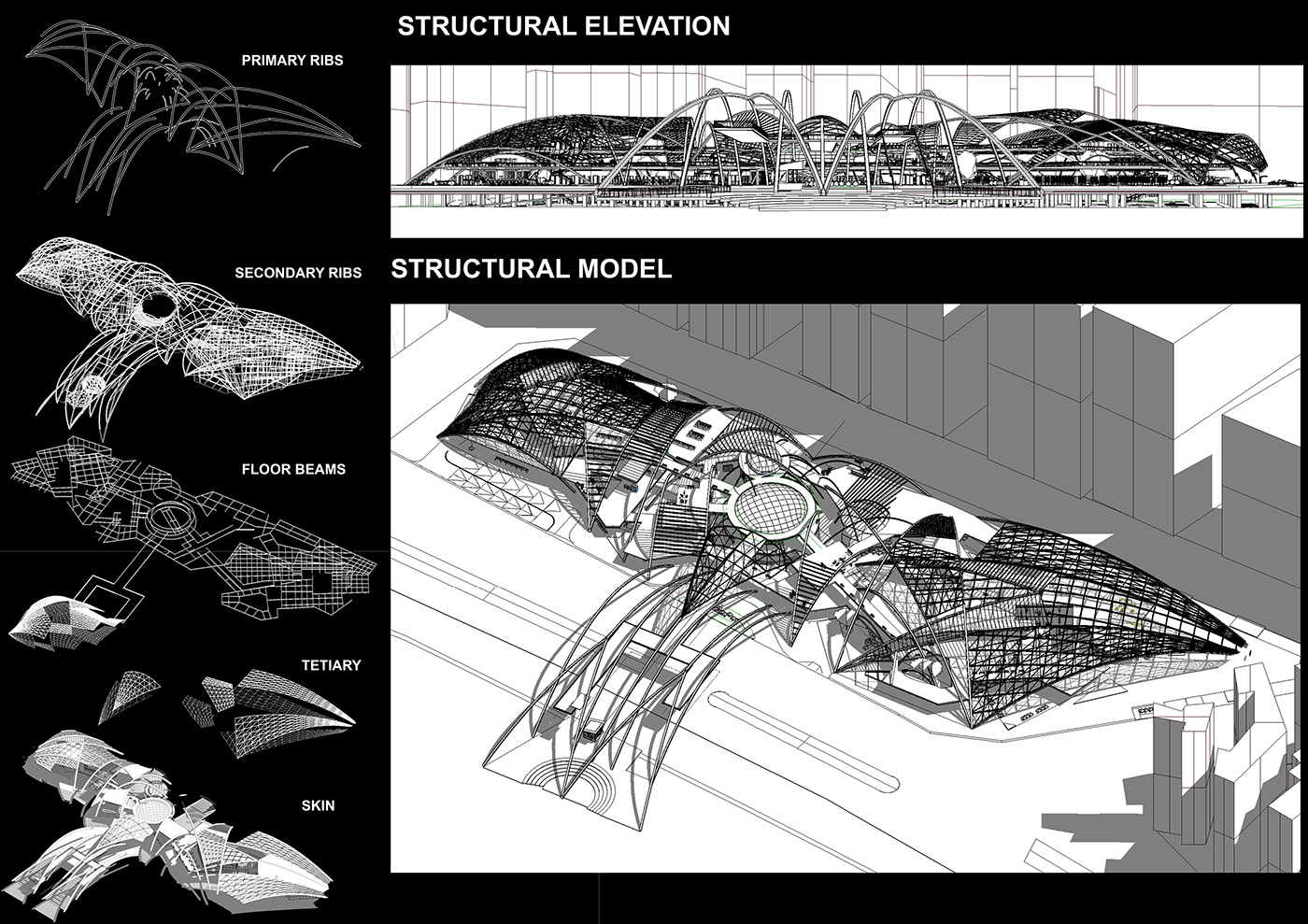revit architecture structure 3D visualization Rhino Grasshopper
