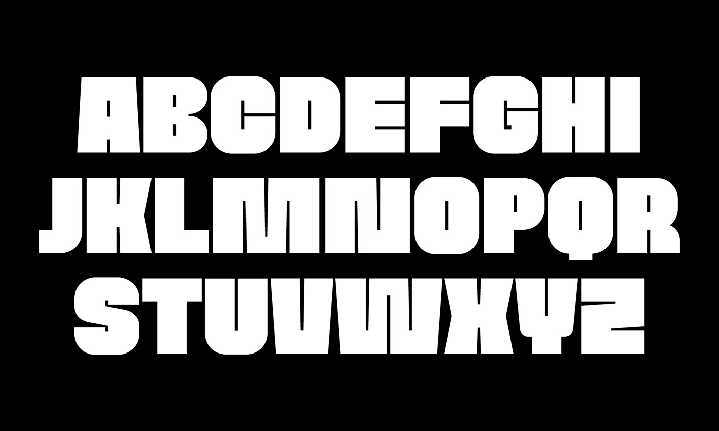 diaply Typeface font letters bold green black sans minimal