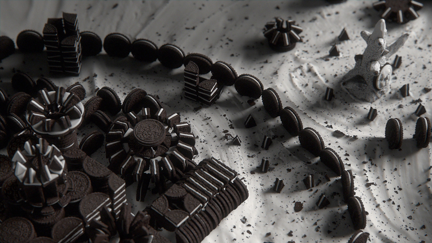 oreo cookies Packaging product design  limited edition typography   matte black animation  3D emboss