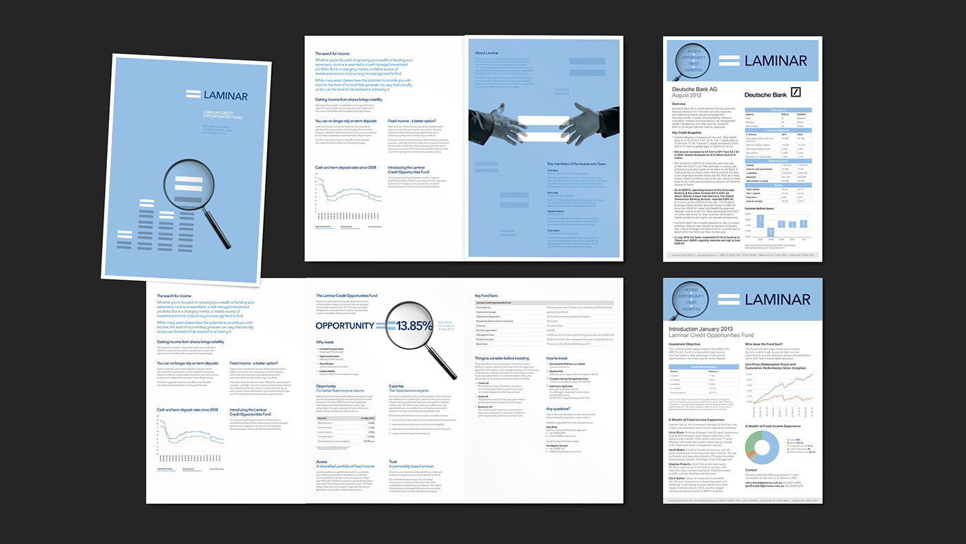 Laminar Funds - Investment Branding - printed brochure about the investment
