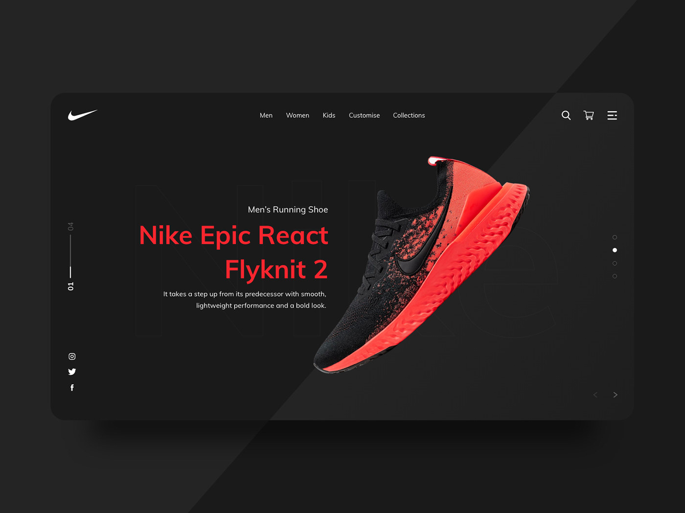 animation  design interaction Interface landing page motion graphics  Nike shoes