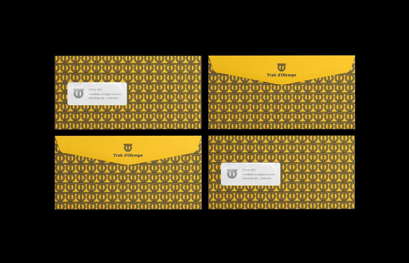 Traid d'Olympe Envelope design