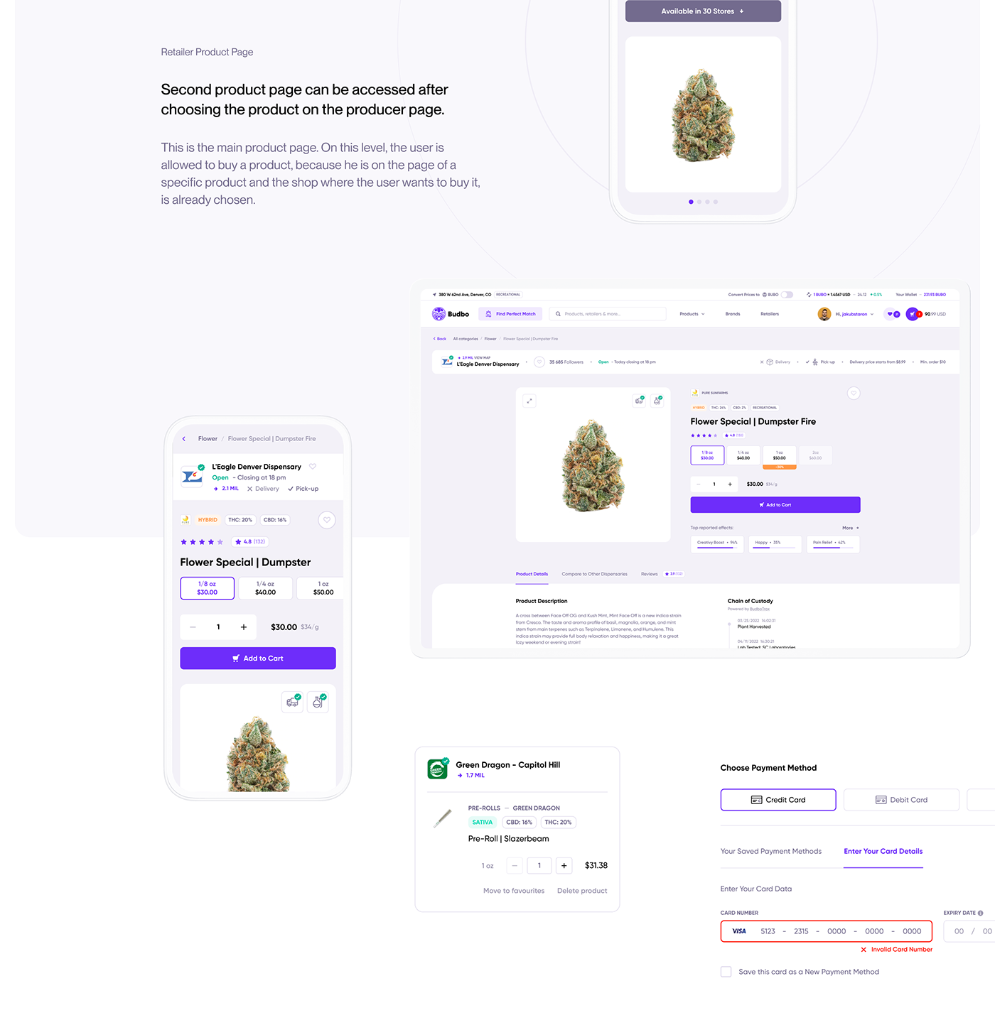 cannabis CBD e-commerce hemp marijuana product design  UI ux Web Design  Website