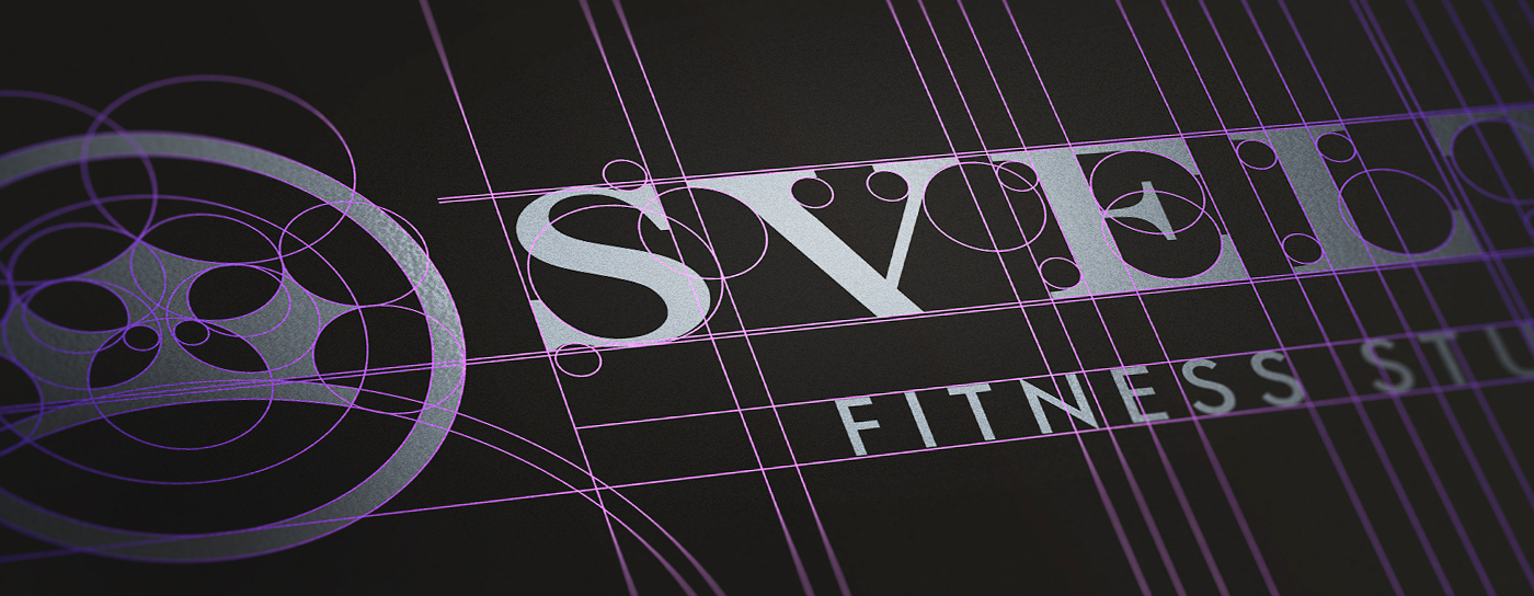 logo logos identity brand mark guidelines geometry fitness sport pattern purple