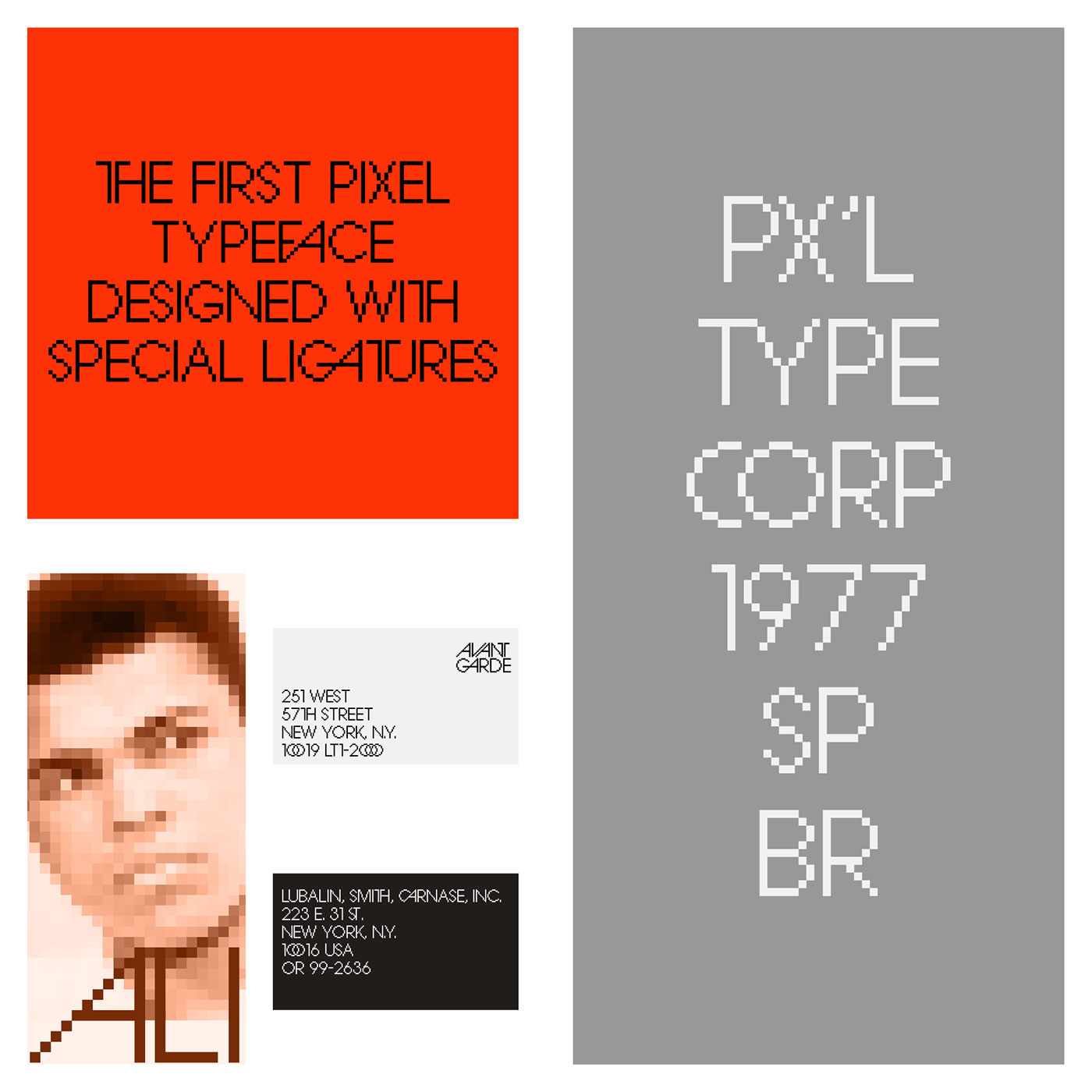 typography   type design pixel font avant garde 1970s Videogames escaphandro Brazil