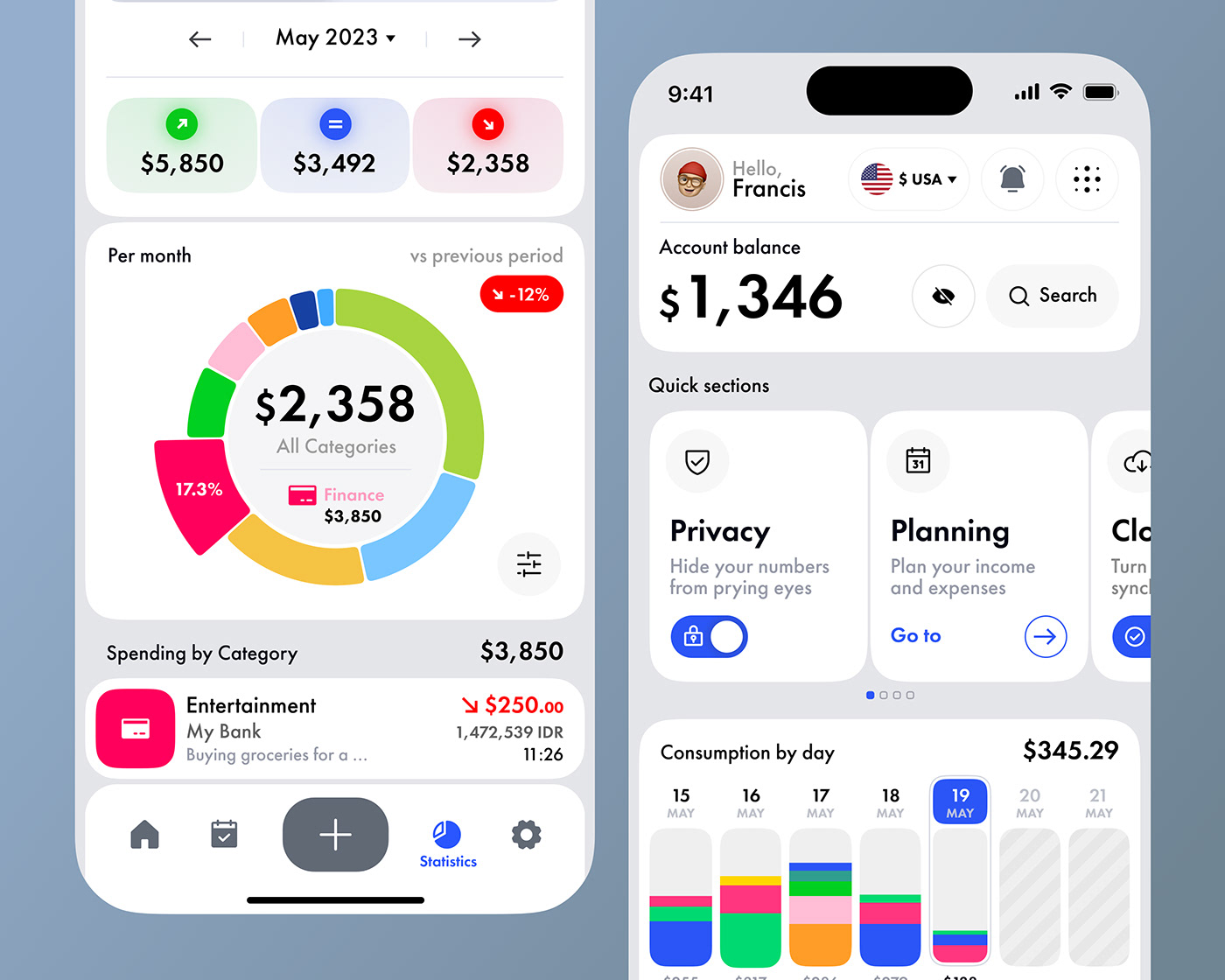 finance dashboard finance app web3 crypto app dashboard ui bank mobile app trading platform FINTECH PRODUCT money app online bank mobile app