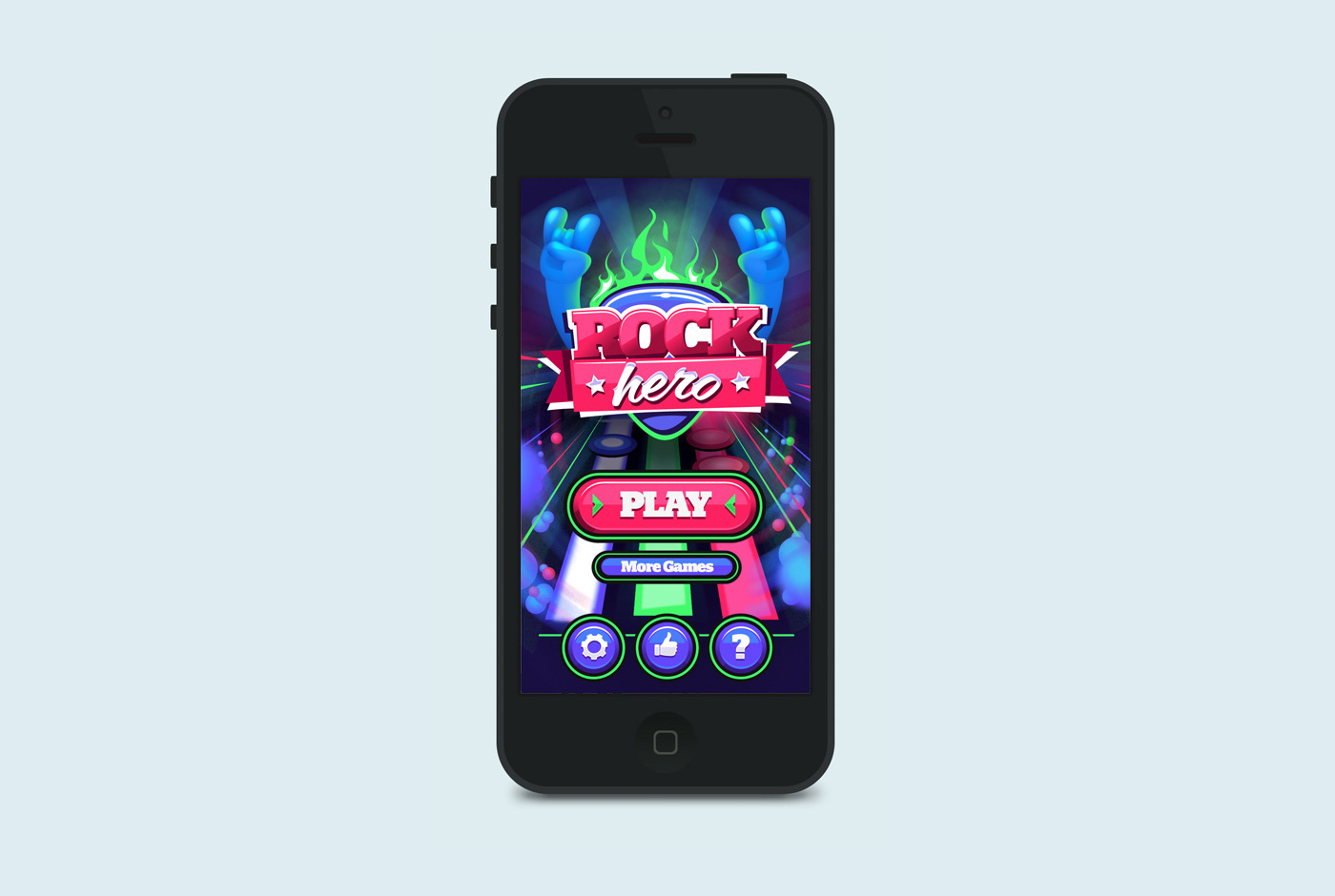Guitar Hero music mobile game  android rock clon